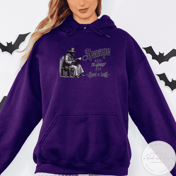 Escape What Plagues You Hoodie | Plague Doctor Renaissance Fair Halloween Sweatshirt Horror Summer Shirt Pastel Goth Shirt Medieval Whimsigoth Clothing SpookySeason