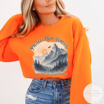 Forbidden Forests Protect Our National Parks Sweatshirt | Book Lover Crewneck Dragon Book Nook Librariancore Resist Tshirt Smoky Mountains Romantasy Book Related Gift