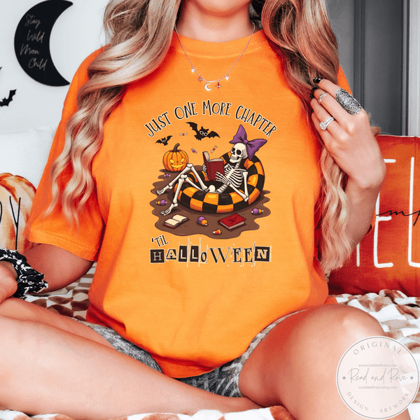 Just One More Chapter Summerween Shirt | Spooky Summer Shirt Hot Ghoul Summer Horror Summer Shirt Whimsigoth SpookySeason Halloween 2025 Shirt