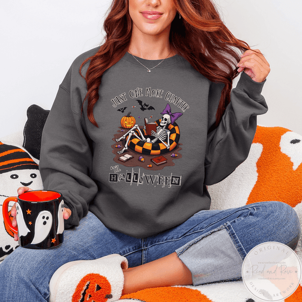 Just One More Chapter Summerween Sweatshirt | Halloween Crewneck Spooky Summer Shirt Hot Ghoul Summer Horror Summer Shirt SpookySeason Halloween 2025 Shirt