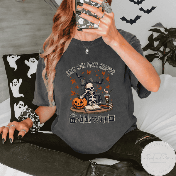 Just One More Chapter Edgy Halloween Shirt | Messy Coquette Summerween Spooky Summer Shirt Hot Ghoul Summer Horror Summer Shirt Whimsigoth SpookySeason Halloween 2025 Shirt