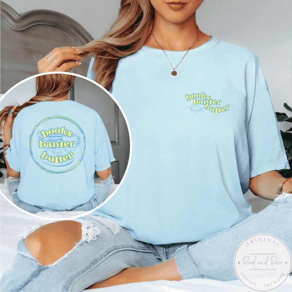 Books Banter Butter Comfort Colors® Shirt | Butter Shirt Librocubicularist Salted Butter Tee Well Read Butter Coffee Funny Book Lover Designs Book Related Gifts Booktrovert Shirt