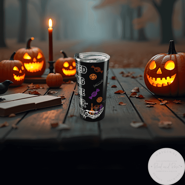I Stopped Reading to Come Trick or Treating Book Lover Tumbler
