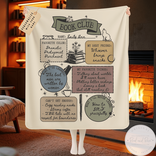 Back to Book Club Personalized Blanket
