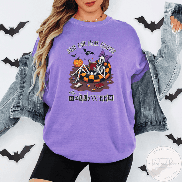 Just One More Chapter Summerween Shirt | Spooky Summer Shirt Hot Ghoul Summer Horror Summer Shirt Whimsigoth SpookySeason Halloween 2025 Shirt