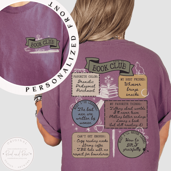 Back to Book Club Personalized Shirt