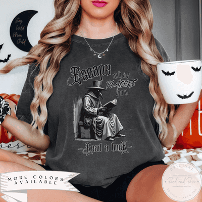 Escape What Plagues You Shirt | Plague Doctor Renaissance Faire Horror Summer Shirt Pastel Goth Shirt Medieval Whimsigoth Clothing SpookySeason Halloween Book Shirt