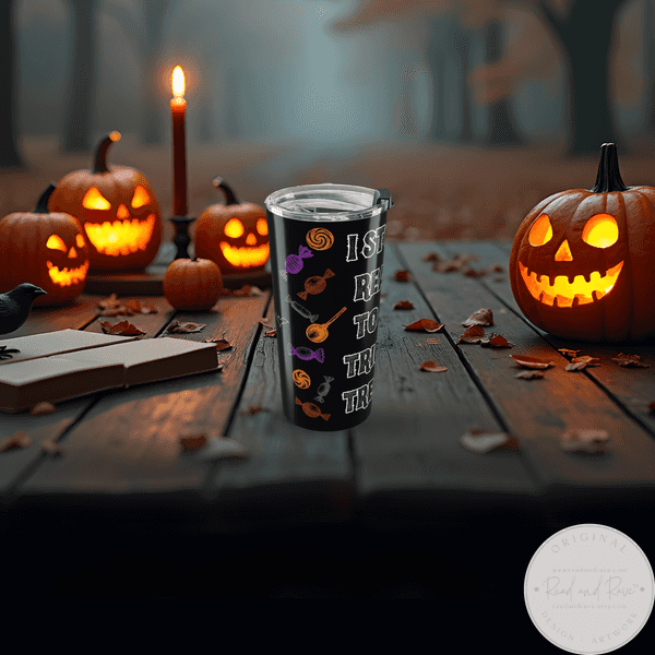 I Stopped Reading to Come Trick or Treating Book Lover Tumbler