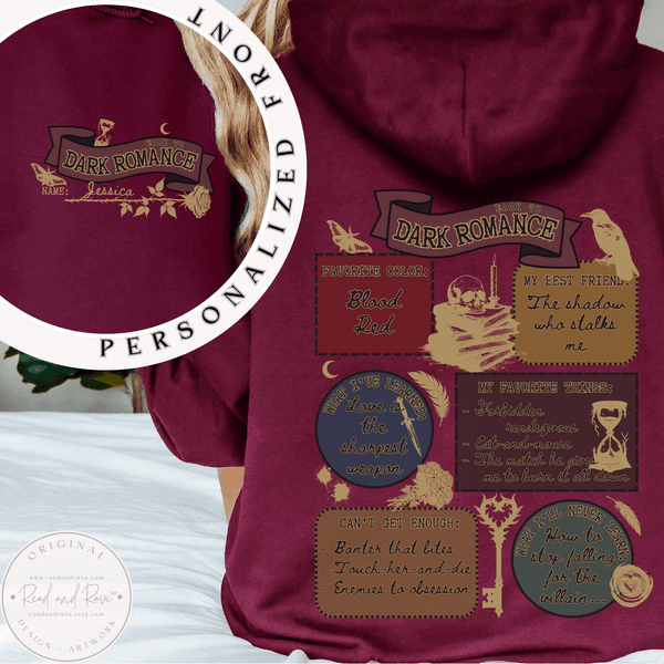 Back to Dark Romance Personalized Hoodie