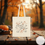 Pumpkins Pages Peace Fall Book Lover Tote Bag
