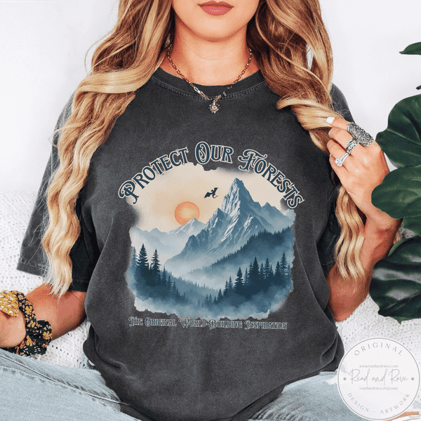 Forbidden Forests Protect Our National Parks Shirt | Dragon Book Nook Librariancore Protect Our Parks Resist Tshirt Smoky Mountains Romantasy Book Related Gift