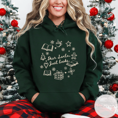Dear Santa Just Books Christmas Hoodie