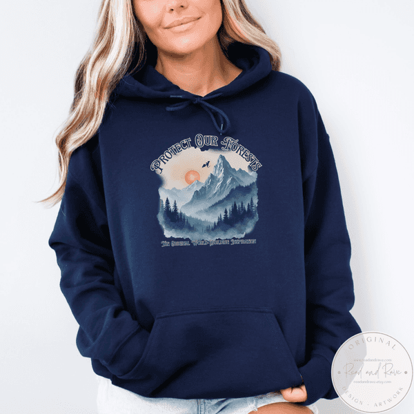 Forbidden Forests Protect Our National Parks Hoodie | Protect Our Parks Bookworm Hoodie Dragon Book Nook Librariancore Resist Tshirt Smoky Mountains Romantasy Book Gift
