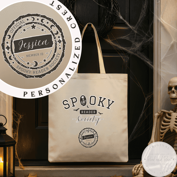 Spooky Reader Society Book Club Personalized Tote Bag