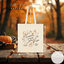 Pumpkins Pages Peace Fall Book Lover Tote Bag