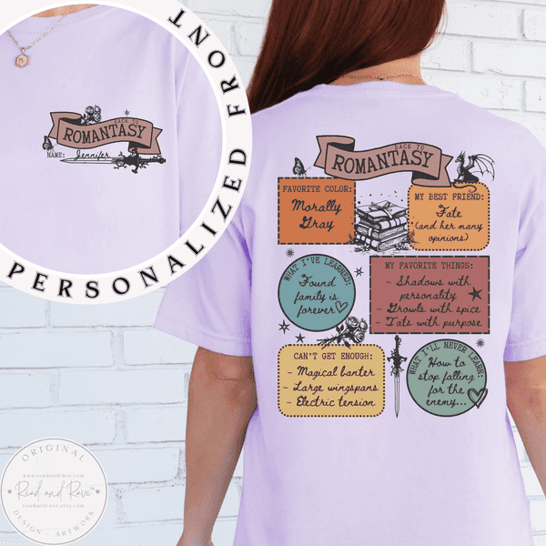 Back to Romantasy Personalized Shirt