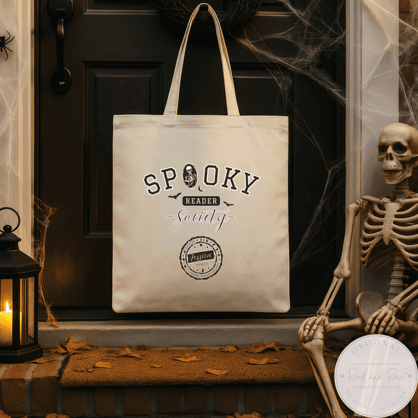 Spooky Reader Society Book Club Personalized Tote Bag