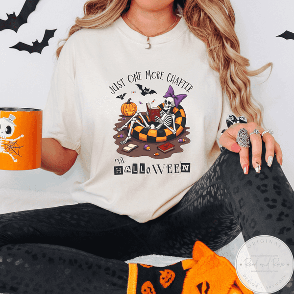 Just One More Chapter Summerween Shirt | Spooky Summer Shirt Hot Ghoul Summer Horror Summer Shirt Whimsigoth SpookySeason Halloween 2025 Shirt