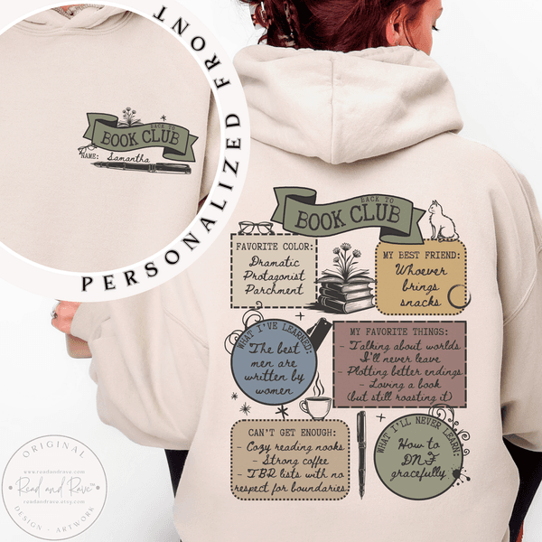 Back to Book Club Personalized Hoodie