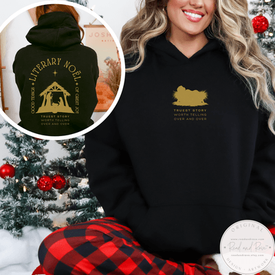 Literary Noël Manger Scene Nativity Hoodie