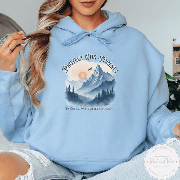Forbidden Forests Protect Our National Parks Hoodie | Protect Our Parks Bookworm Hoodie Dragon Book Nook Librariancore Resist Tshirt Smoky Mountains Romantasy Book Gift