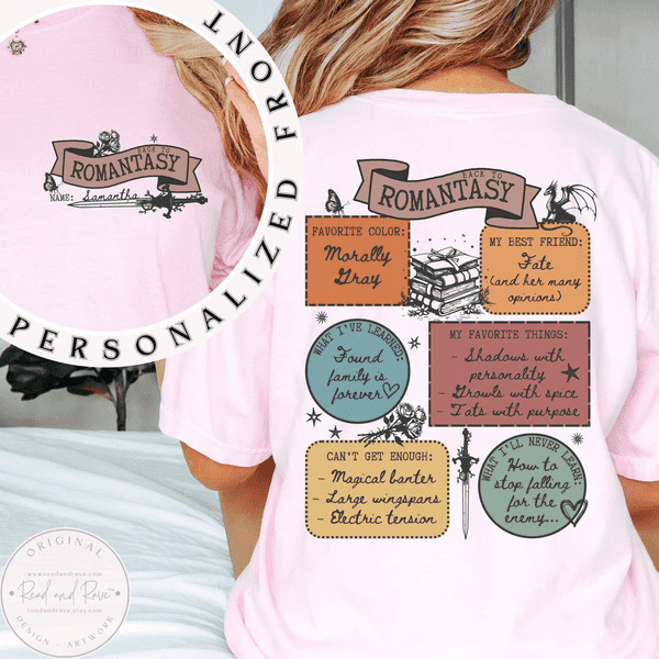 Back to Romantasy Personalized Shirt