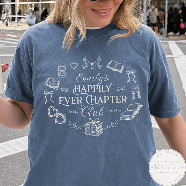 Happily Ever Chapter Club Personalized Shirt