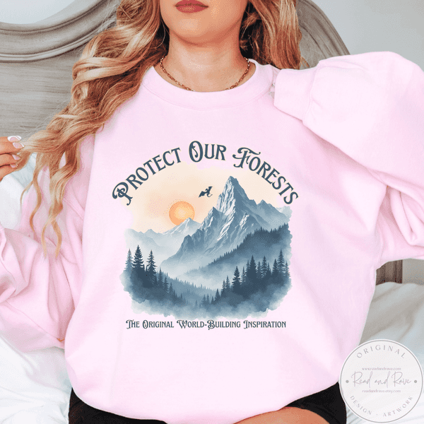 Forbidden Forests Protect Our National Parks Sweatshirt | Book Lover Crewneck Dragon Book Nook Librariancore Resist Tshirt Smoky Mountains Romantasy Book Related Gift