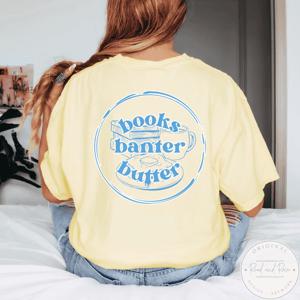 Books Banter Butter Comfort Colors® Shirt | Butter Shirt Librocubicularist Salted Butter Tee Well Read Butter Coffee Funny Book Lover Designs Book Related Gifts Booktrovert Shirt