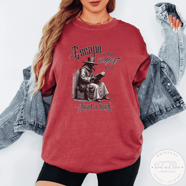 Escape What Plagues You Shirt | Plague Doctor Renaissance Faire Horror Summer Shirt Pastel Goth Shirt Medieval Whimsigoth Clothing SpookySeason Halloween Book Shirt
