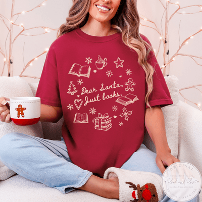 Dear Santa Just Books Christmas Wish List Book Club Shirt