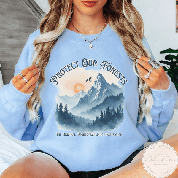 Forbidden Forests Protect Our National Parks Sweatshirt | Book Lover Crewneck Dragon Book Nook Librariancore Resist Tshirt Smoky Mountains Romantasy Book Related Gift